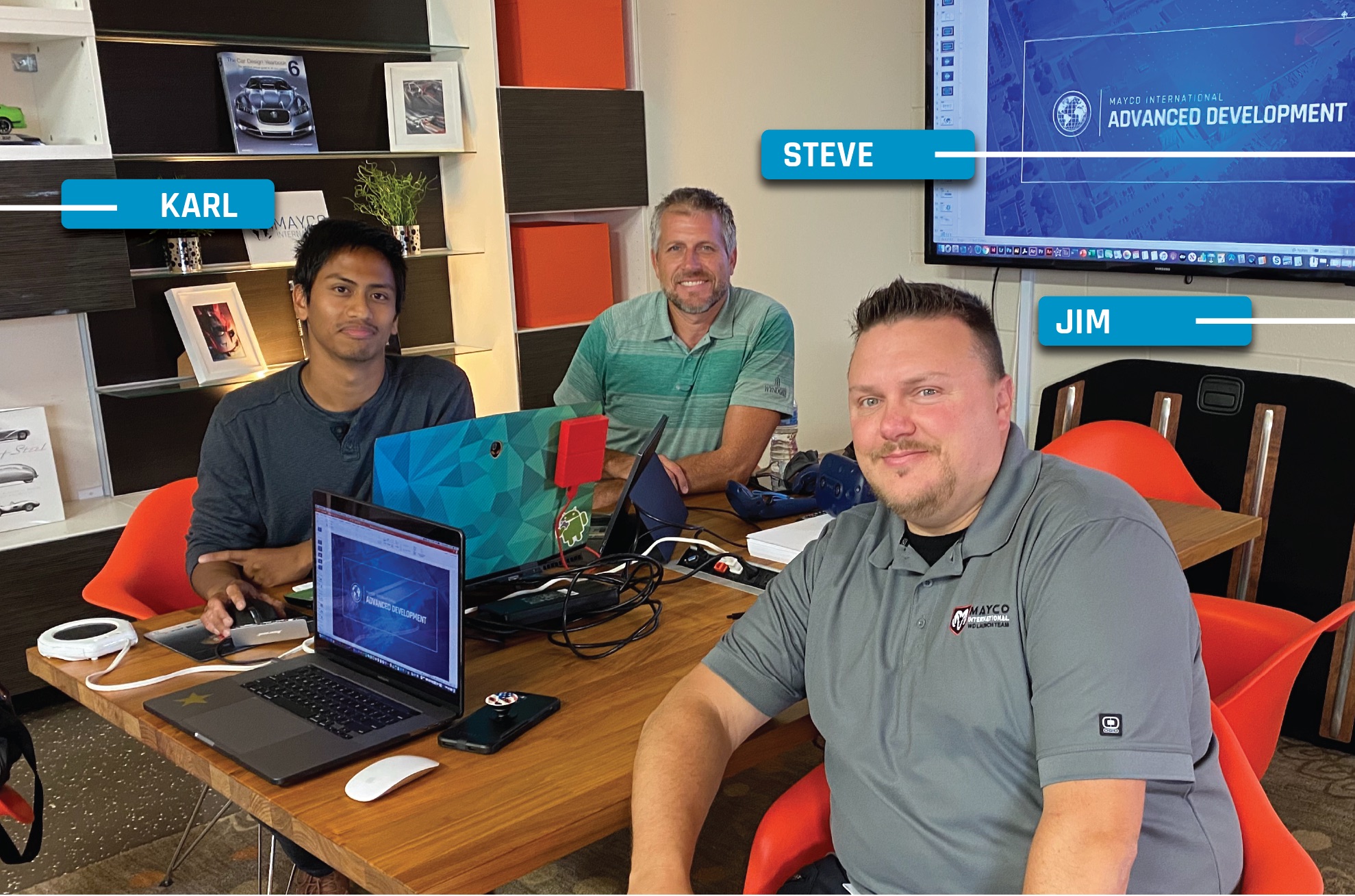 the design team - Karl, Steve, Jim